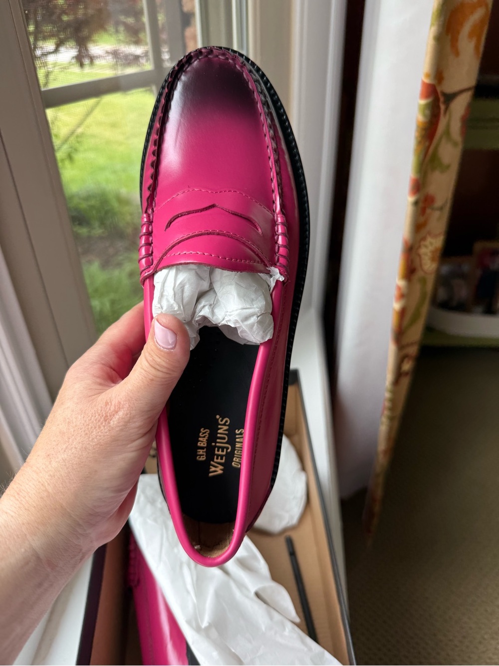 G.H. Bass & Co. Pink Ombre Penny Loafers